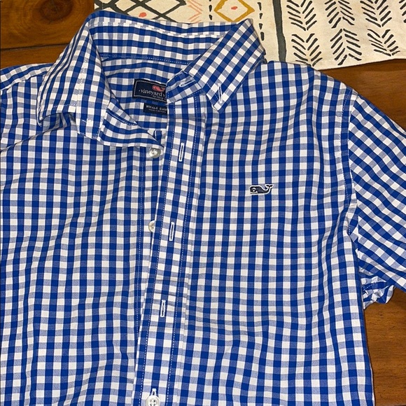 Vineyard Vines Blue Gingham Shirt - Picture 1 of 4